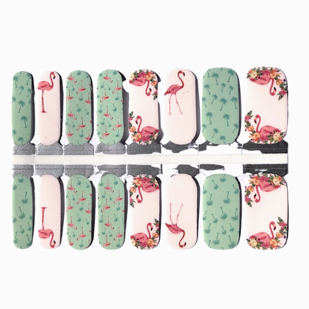 5 for $15 Nail Wrap - Flamingos at Play